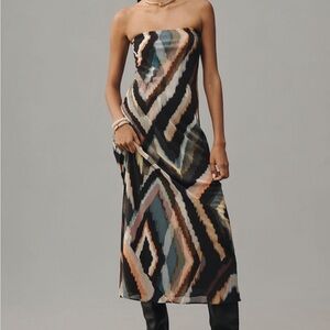 Anthropologie | The Fleur Satin Maxi Slip Dress